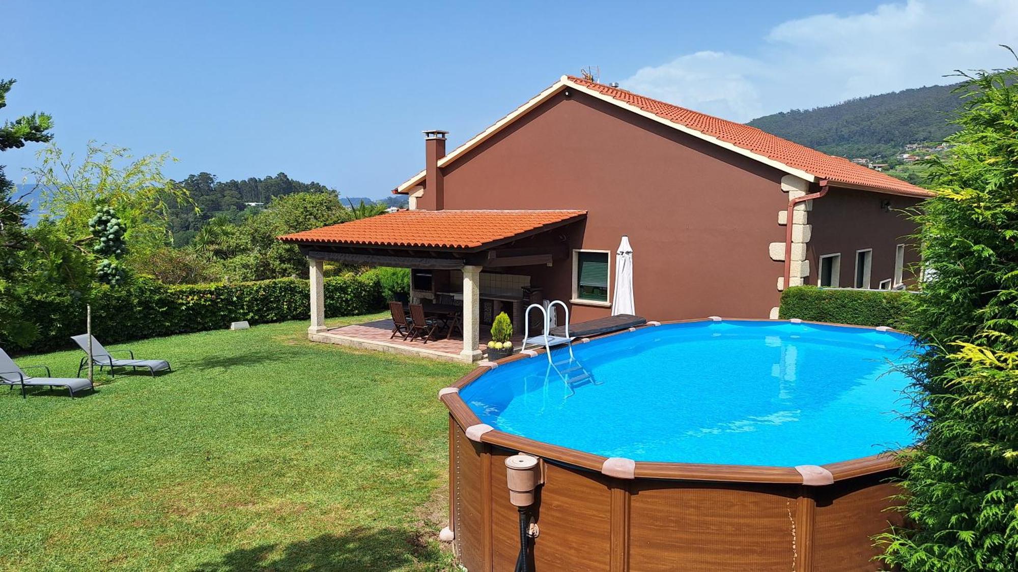 Chalet Rural 400 M Playa Piscina Barbacoa Chimenea Буэу Экстерьер фото