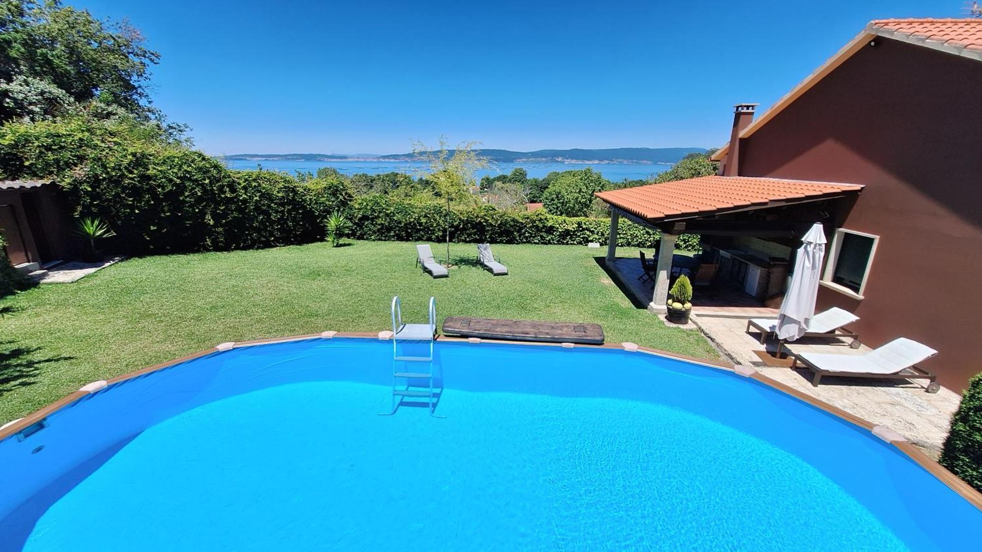 Chalet Rural 400 M Playa Piscina Barbacoa Chimenea Буэу Экстерьер фото